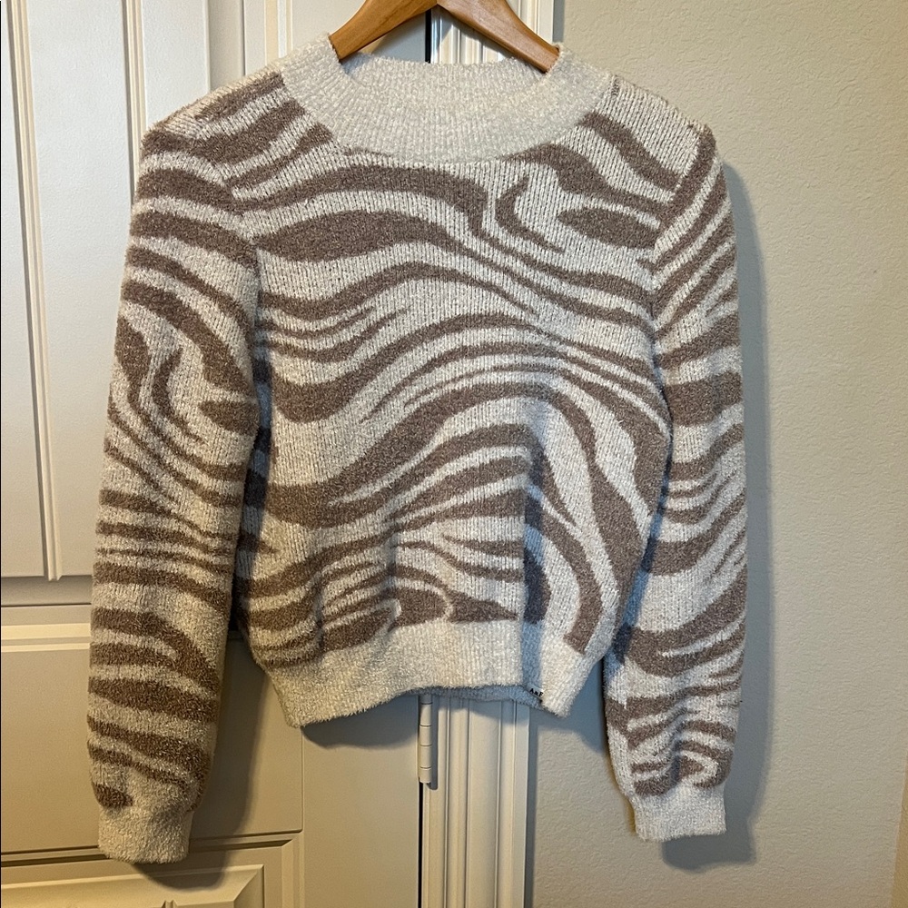 Abercrombie Kids Zebra Sweater - Brown and Cream